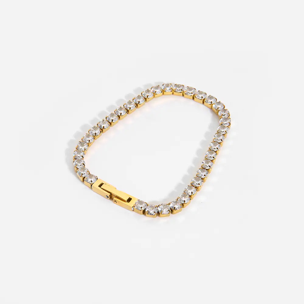 Golden Gleam Zircon Bracelet