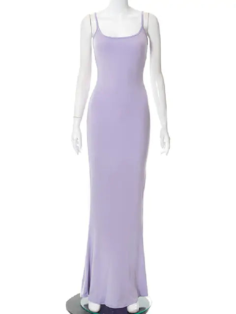 Load image into Gallery viewer, Breeze Elegance Backless Maxi Dress
