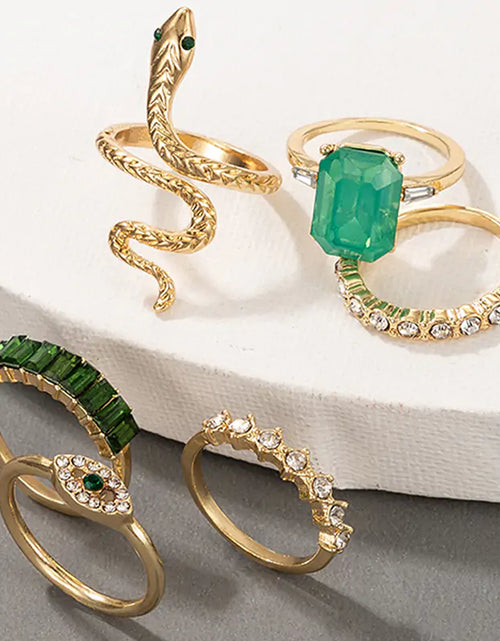 Load image into Gallery viewer, Emerald Envy Vintage Ring Collection
