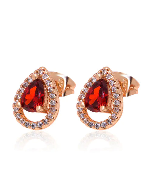 Load image into Gallery viewer, Crimson Elegance Zircon Set
