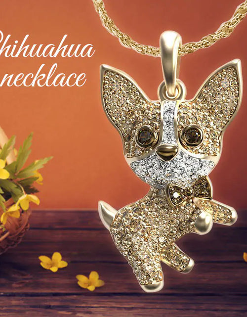 Load image into Gallery viewer, PawCharm Chihuahua Elegance Necklace
