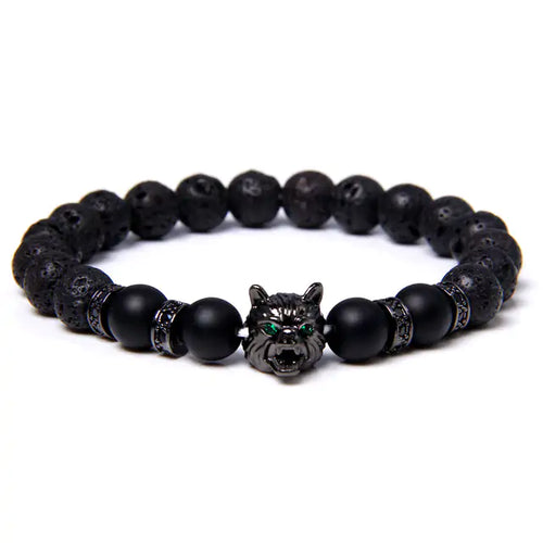 Load image into Gallery viewer, Wild Spirit Wolf Bead Bracelet
