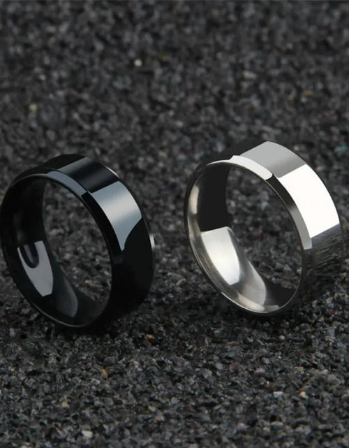 Load image into Gallery viewer, Noir Elegance Stainless Steel Ring
