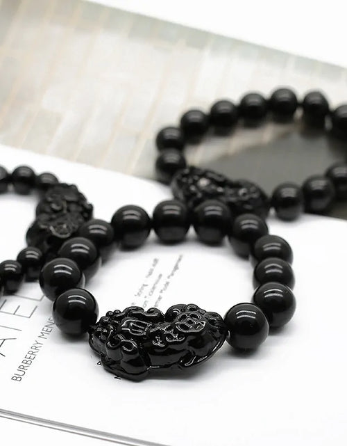 Load image into Gallery viewer, FortuneGuard Obsidian Wealth Bracelet
