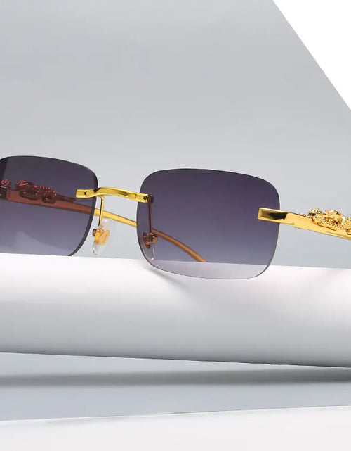 Load image into Gallery viewer, Leopard Luxe Rimless Square Shades
