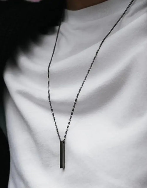 Load image into Gallery viewer, Eternal Edge Rectangle Pendant
