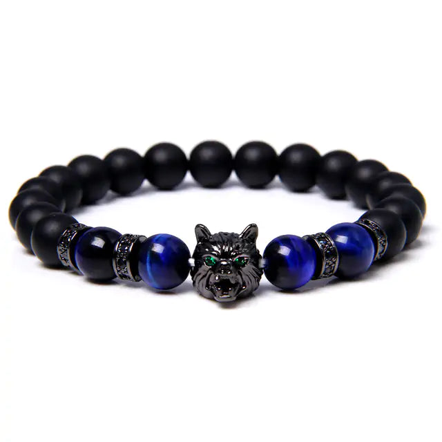 Wild Spirit Wolf Bead Bracelet