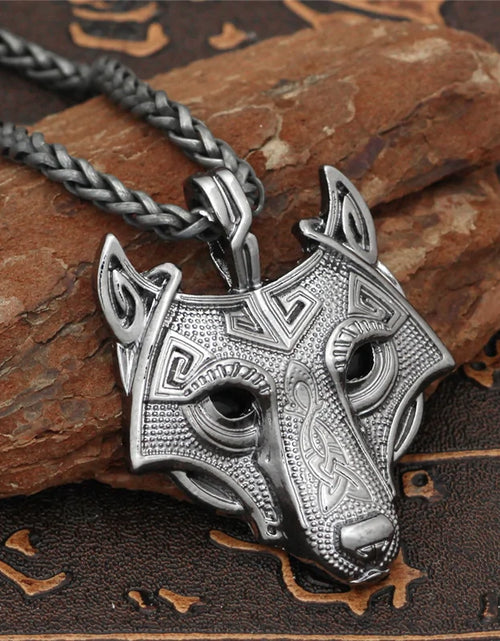 Load image into Gallery viewer, Nordic Wolf Spirit Pendant
