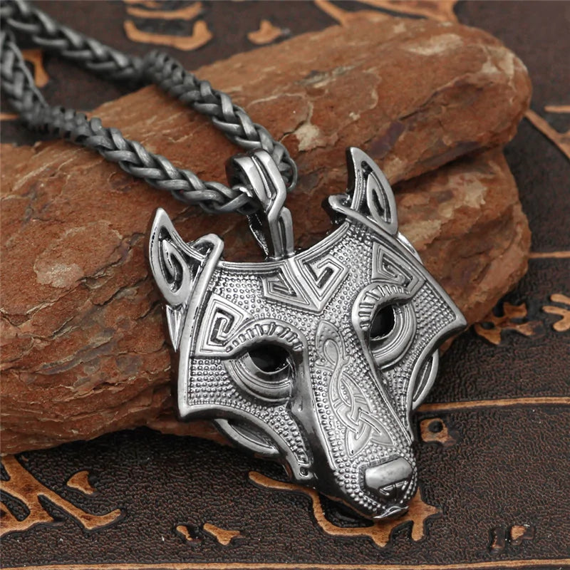 Nordic Wolf Spirit Pendant