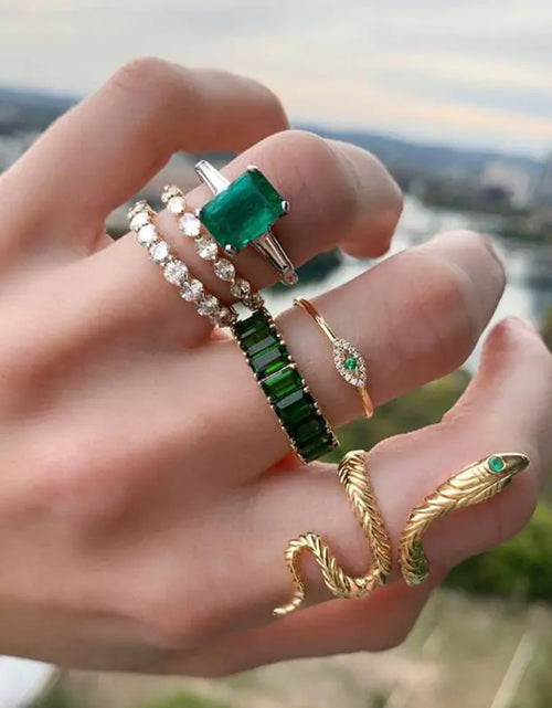 Load image into Gallery viewer, Emerald Envy Vintage Ring Collection
