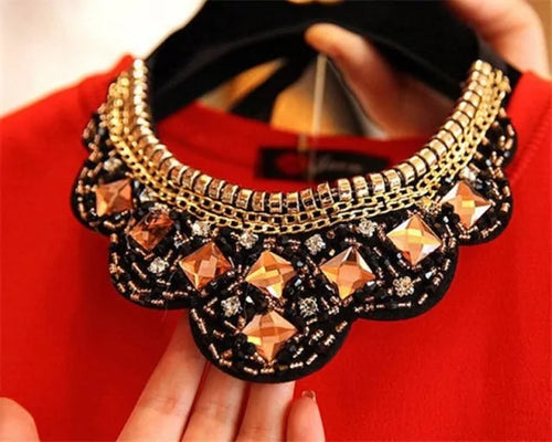 Load image into Gallery viewer, Glamour Cascade Crystal Choker
