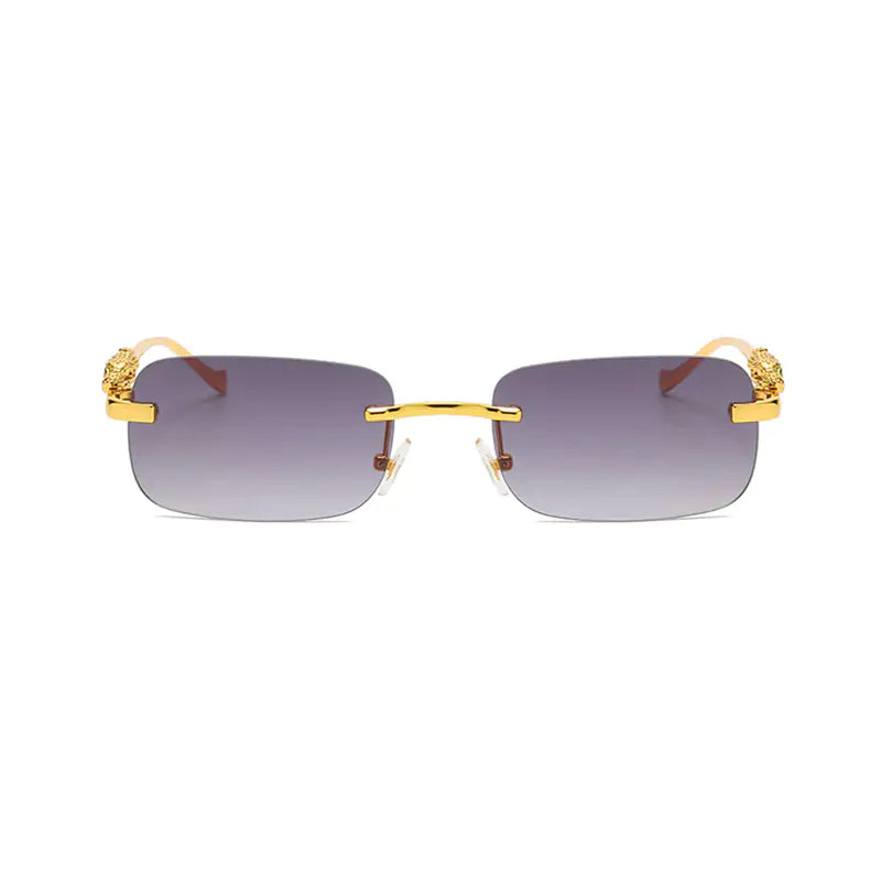 Leopard Luxe Rimless Square Shades