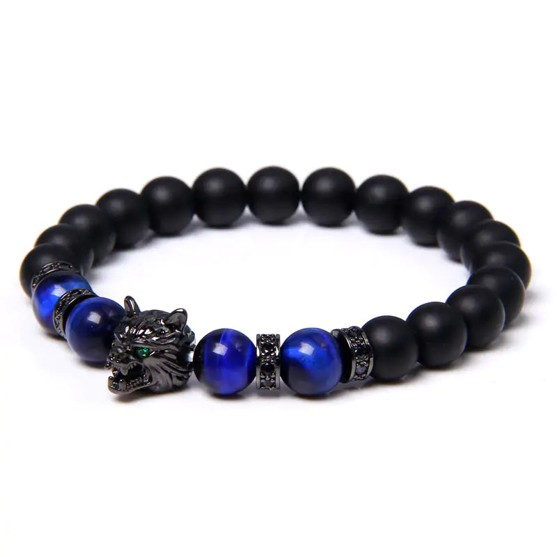 Wild Spirit Wolf Bead Bracelet