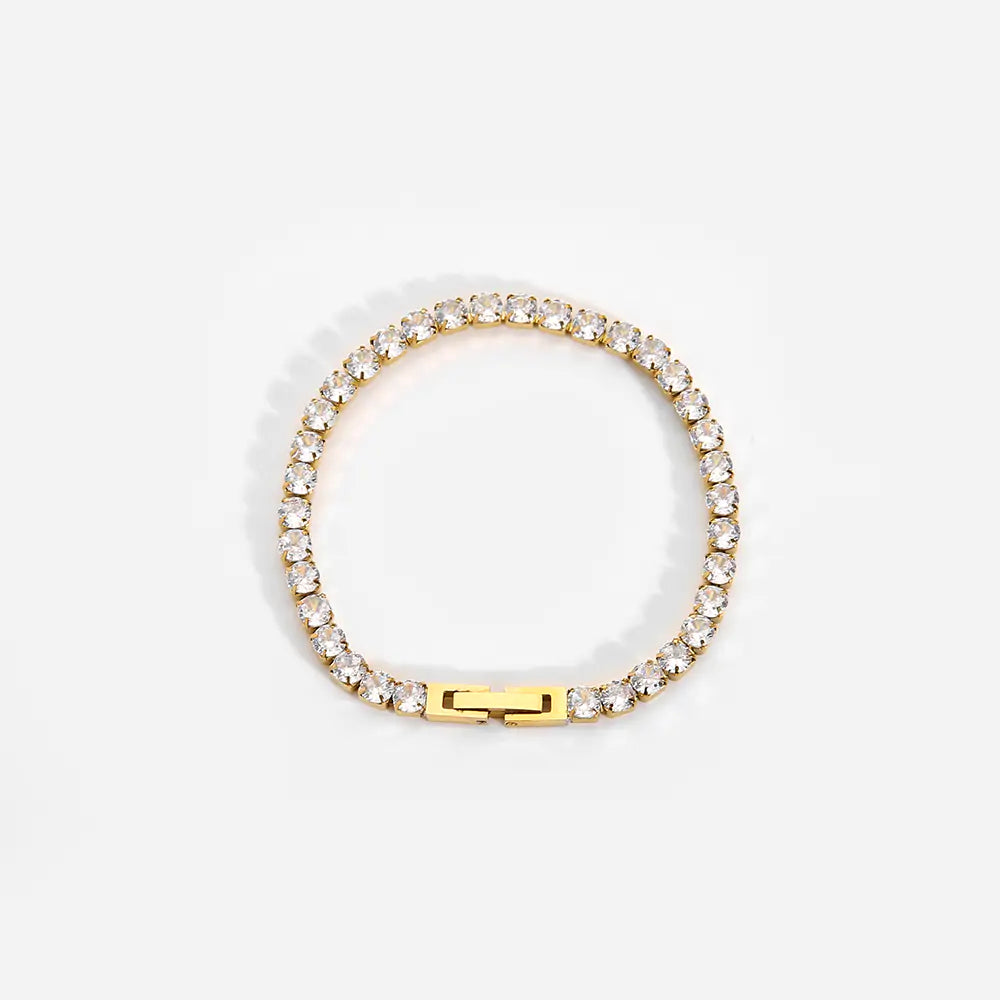 Golden Gleam Zircon Bracelet