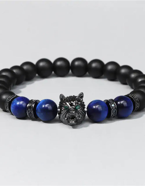 Load image into Gallery viewer, Wild Spirit Wolf Bead Bracelet
