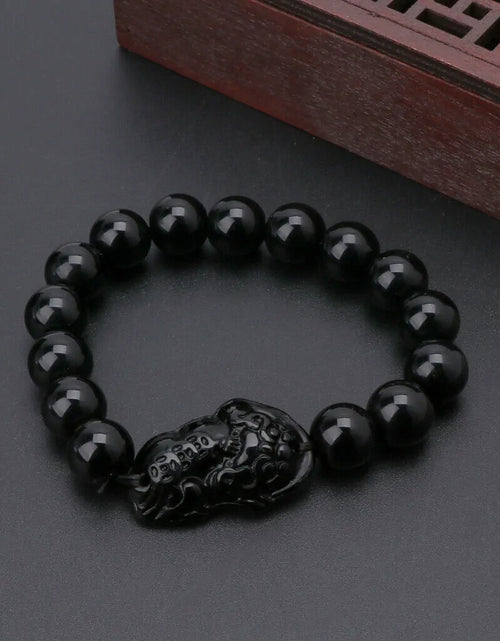 Load image into Gallery viewer, FortuneGuard Obsidian Wealth Bracelet
